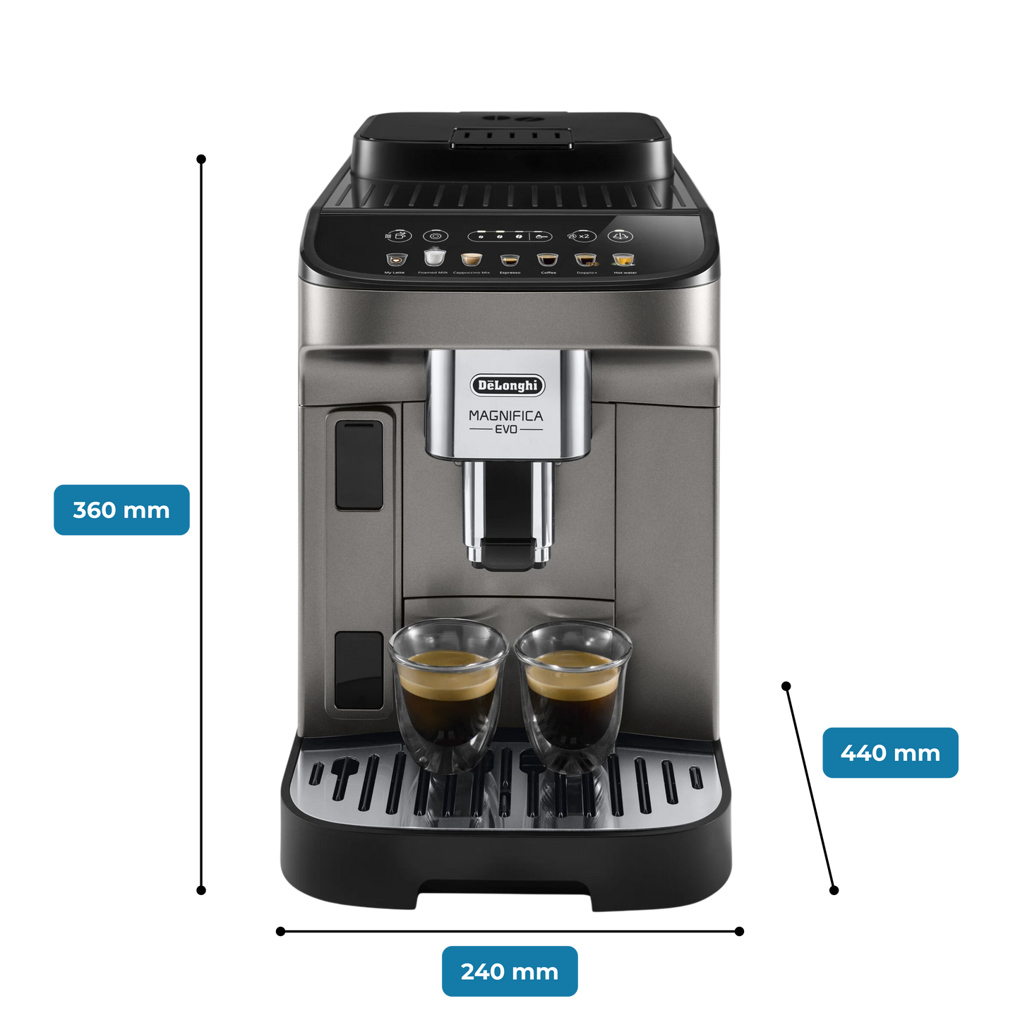 De'Longhi Magnifica Evo Fully Automatic - Titanium & Black