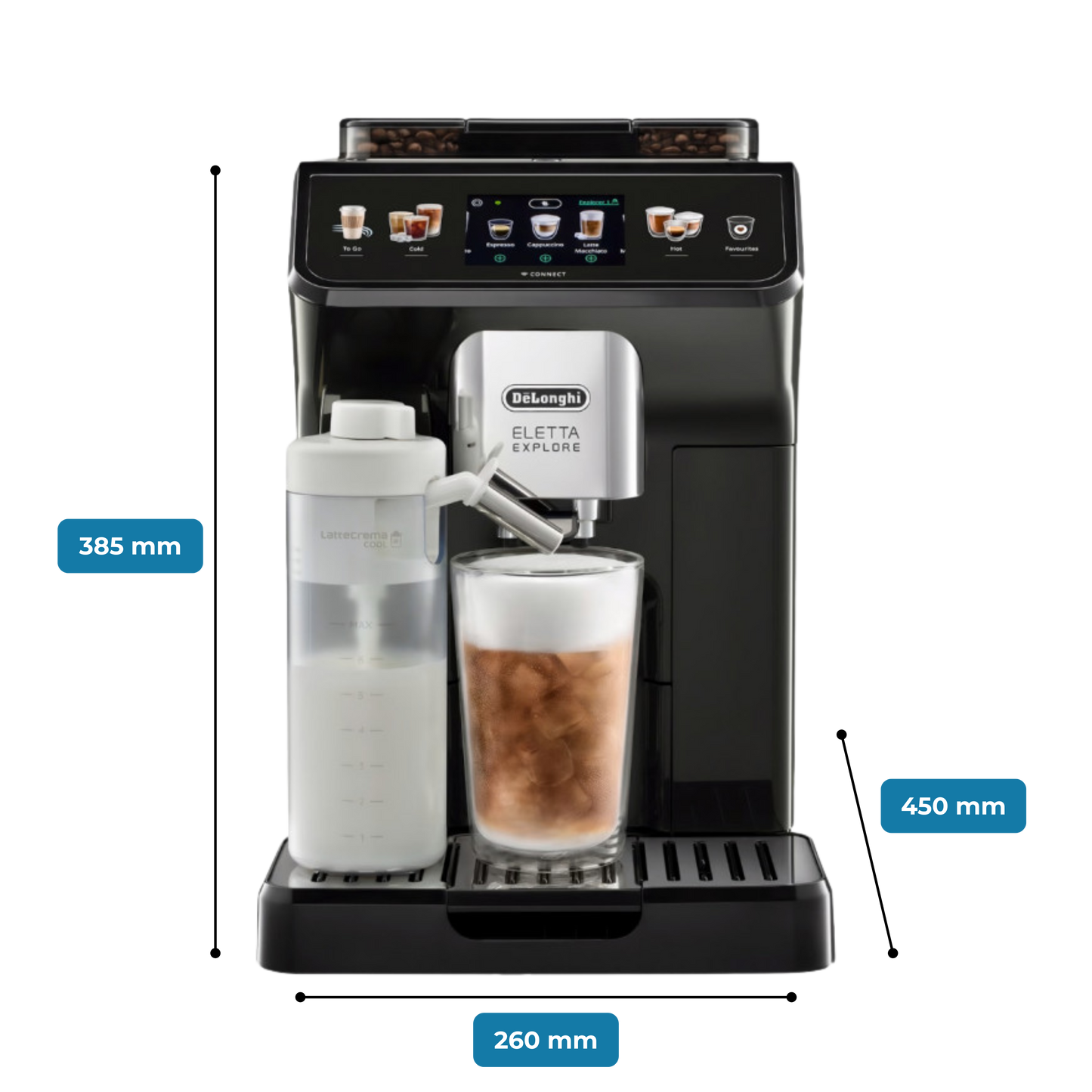 De'Longhi Eletta Explore Bean to Cup coffee machine Dark Grey
