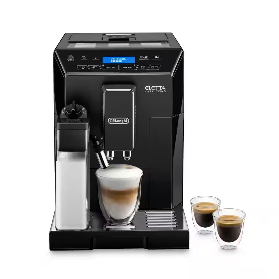 De'Longhi Eletta Cappuccino Fully Automatic Bean to Cup Complete Coffee Setup - Black