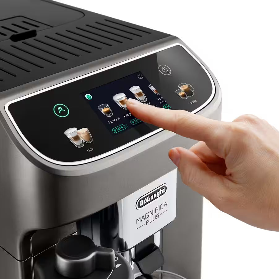 Delonghi Magnifica Plus Automatic Coffee Machine Titanium Black