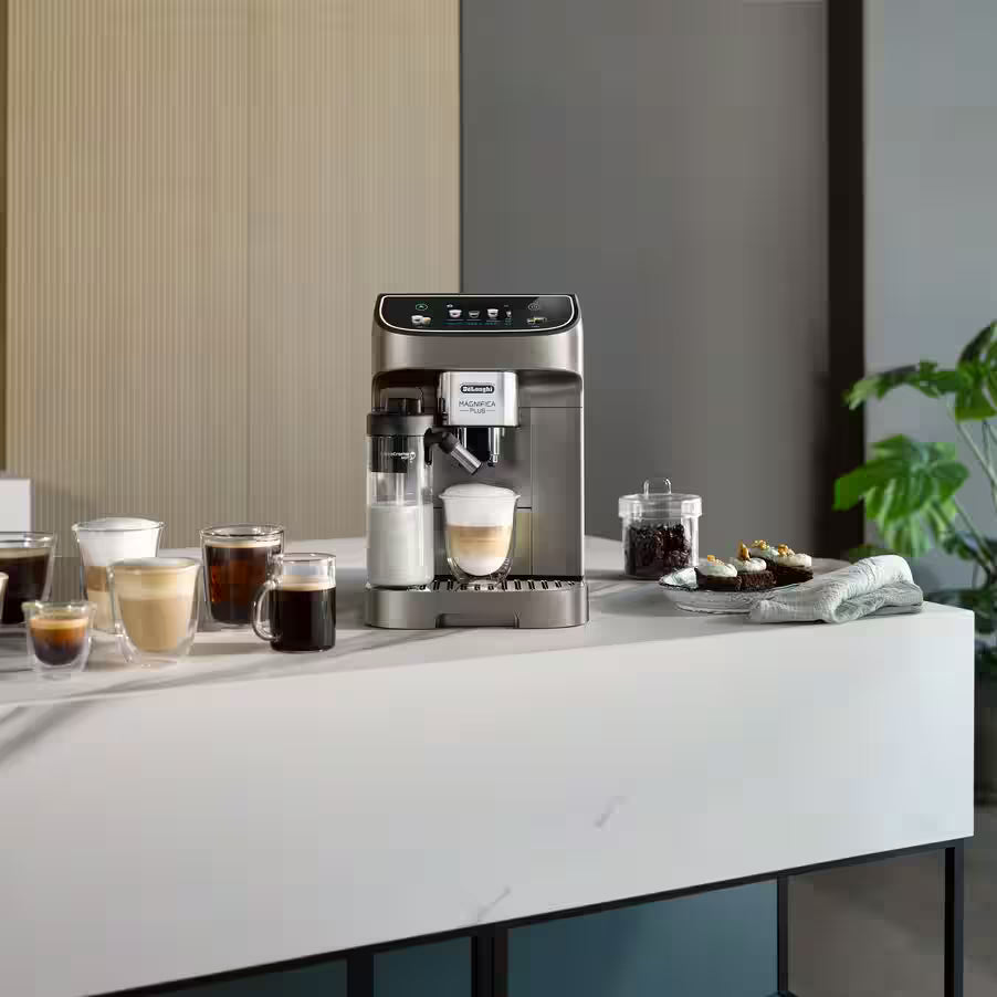 Delonghi Magnifica Plus Automatic Coffee Machine Titanium Black