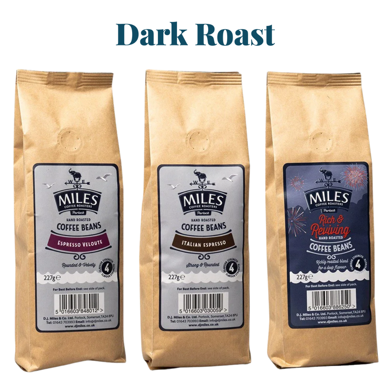 Miles Coffee Dark Roast Taster Pack – 3x 227g Hand-Roasted Coffee Beans | Espresso & Italian Rich Blend — Default Title