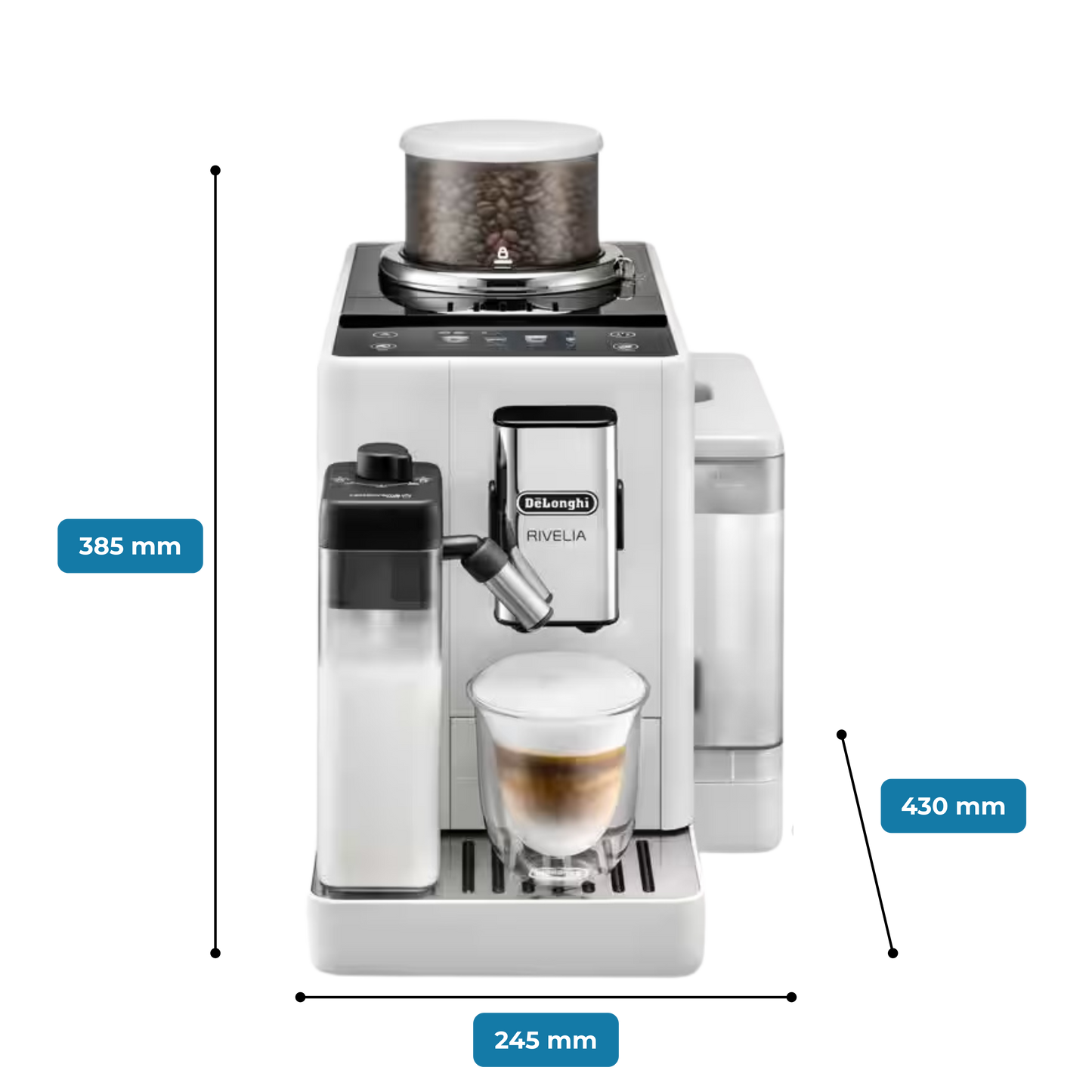 Rivelia Bean to Cup Coffee Machine - Arctic White