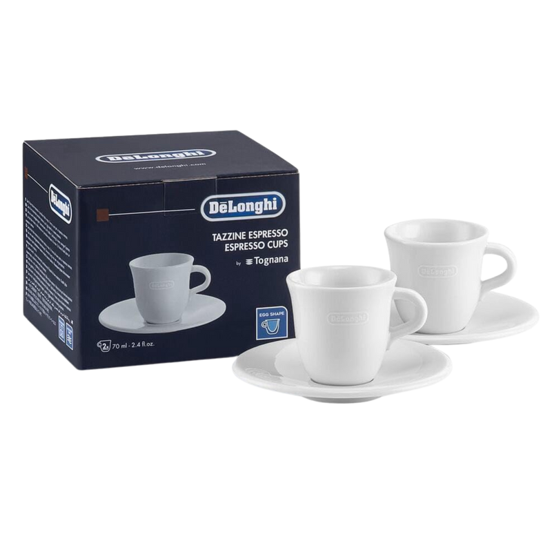 De'Longhi Porcelain Espresso Cups with saucers