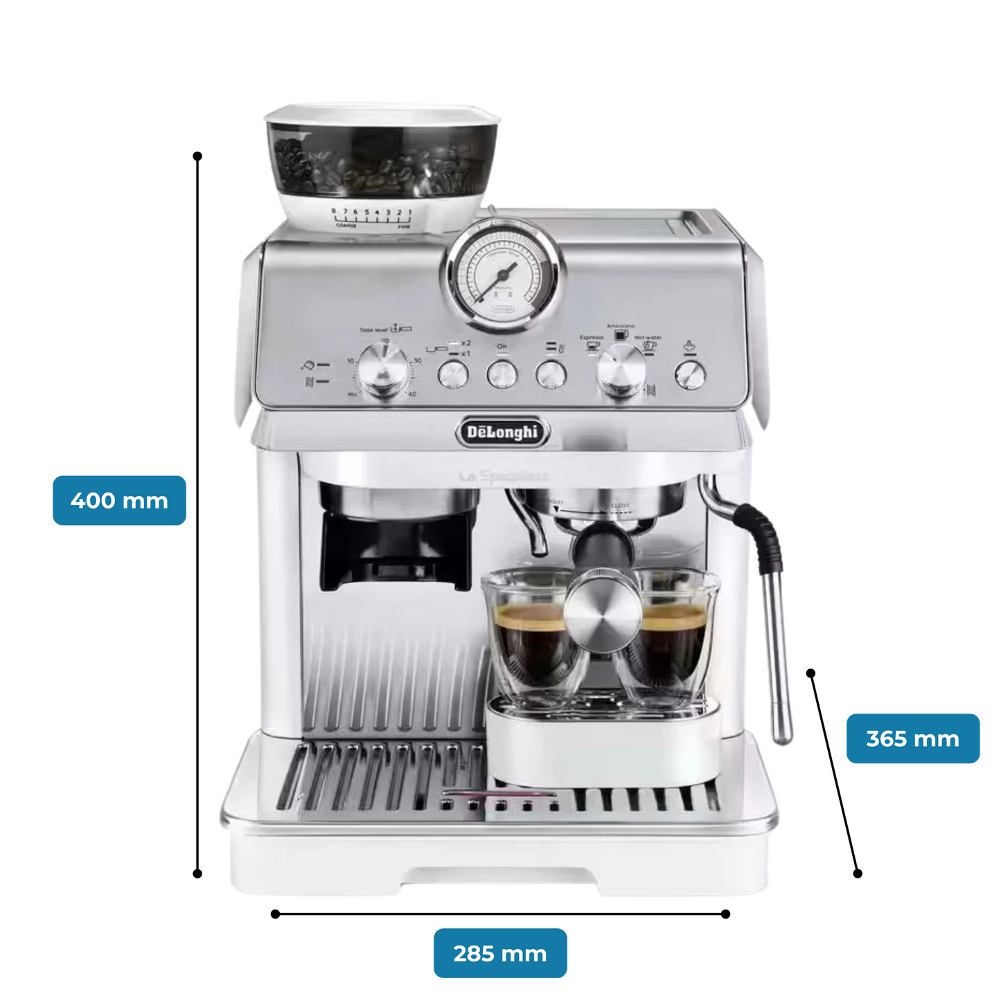 De'Longhi La Specialista Arte Compact Manual Bean to Cup - White