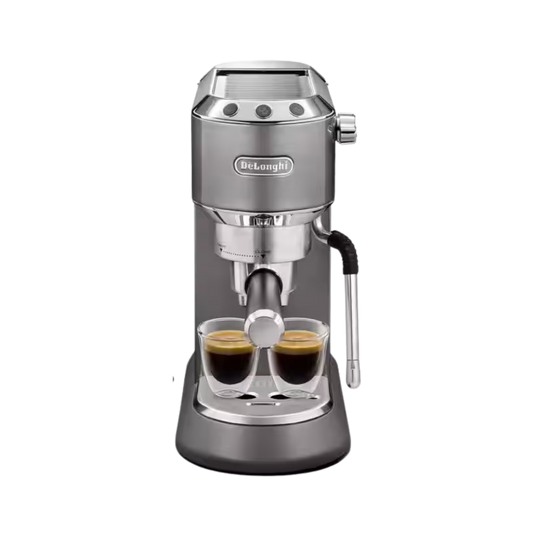 Dedica Arte Manual Espresso Coffee Maker with new milk frothing function - Grey