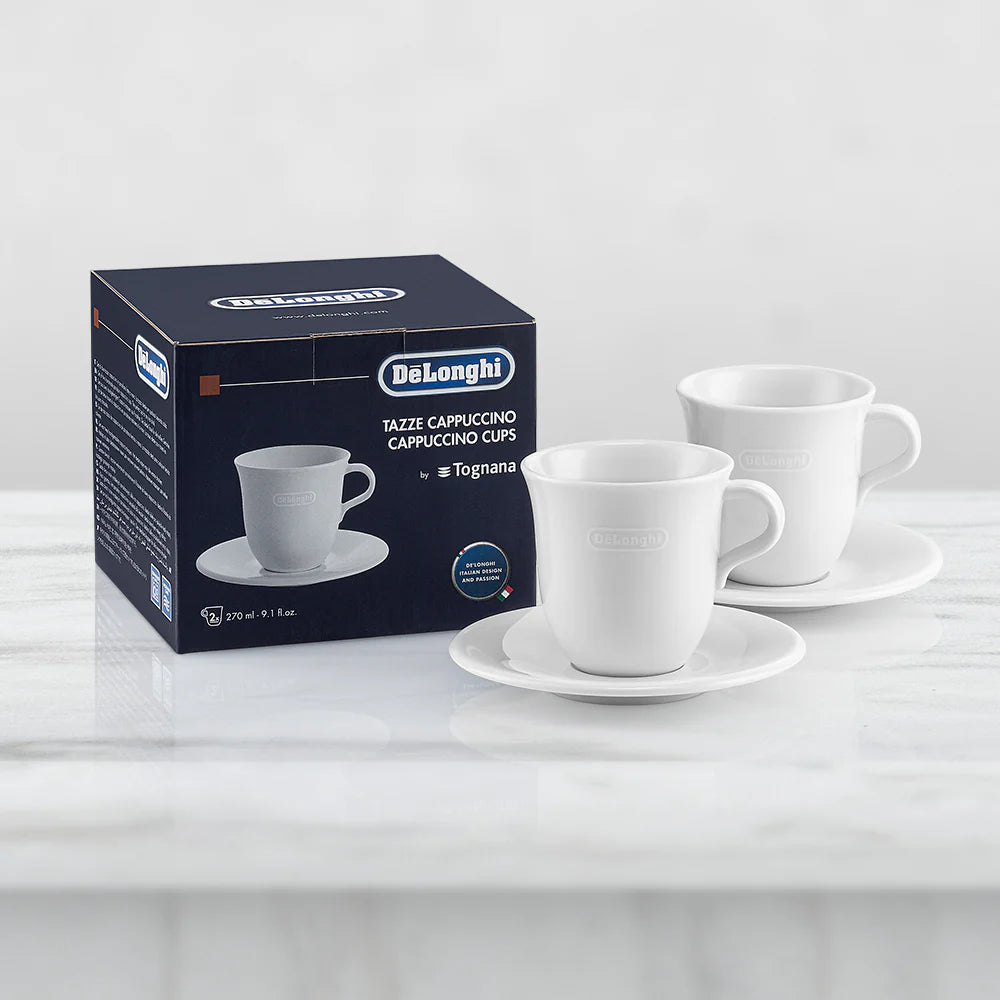 De'Longhi Porcelain Espresso Cups with saucers