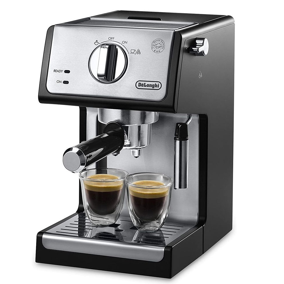De'Longhi Compact Manual espresso pump coffee machine - Black & Silver