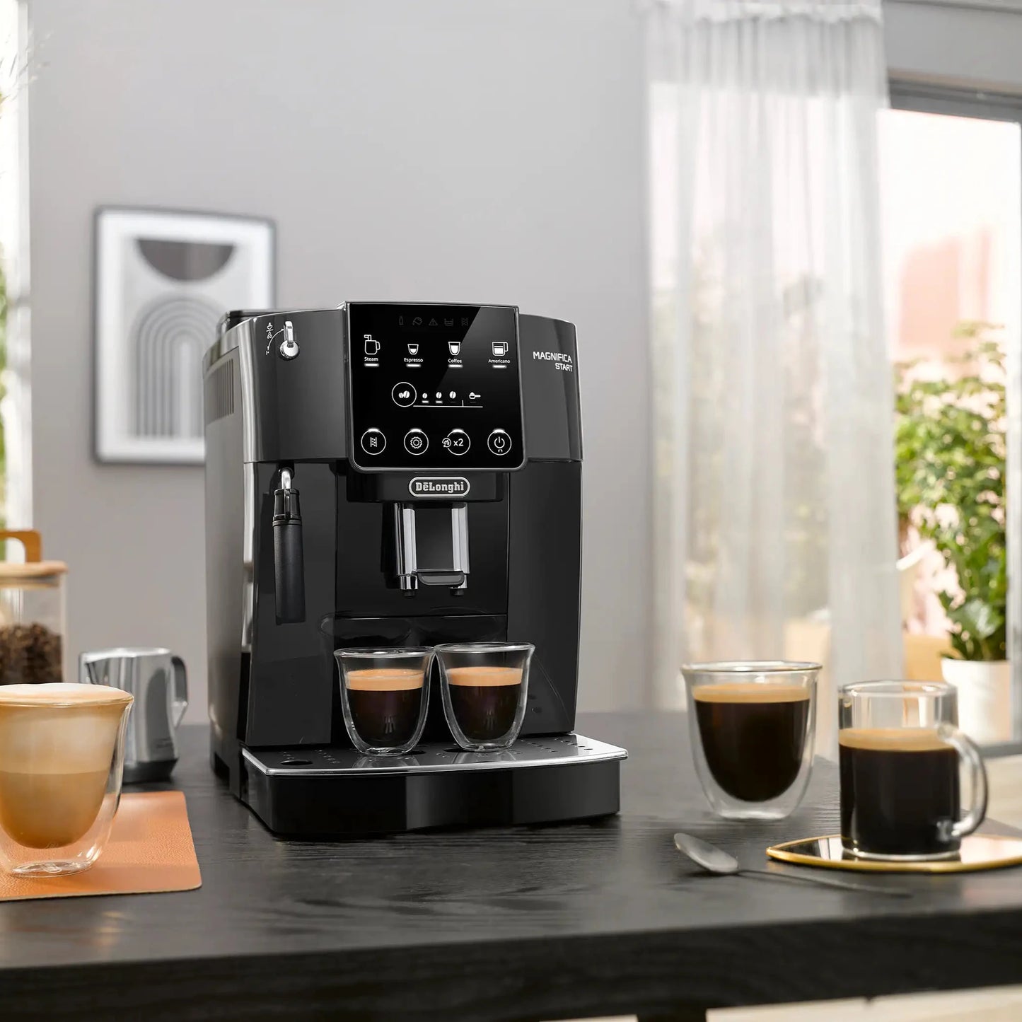 Magnifica Start Automatic Coffee Machine - Grey & Black