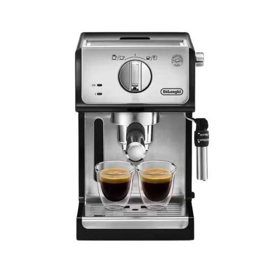 De'Longhi Compact Manual espresso pump coffee machine - Black & Silver