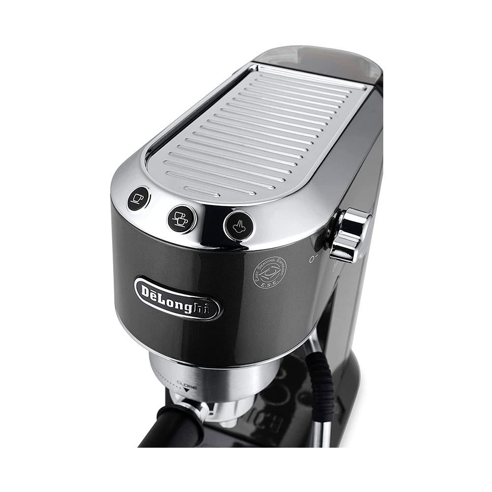 Dedica Arte Manual Espresso Coffee Maker with new milk frothing function - Grey