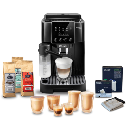 Magnifica Start Fully Automatic Complete Coffee Setup - Black