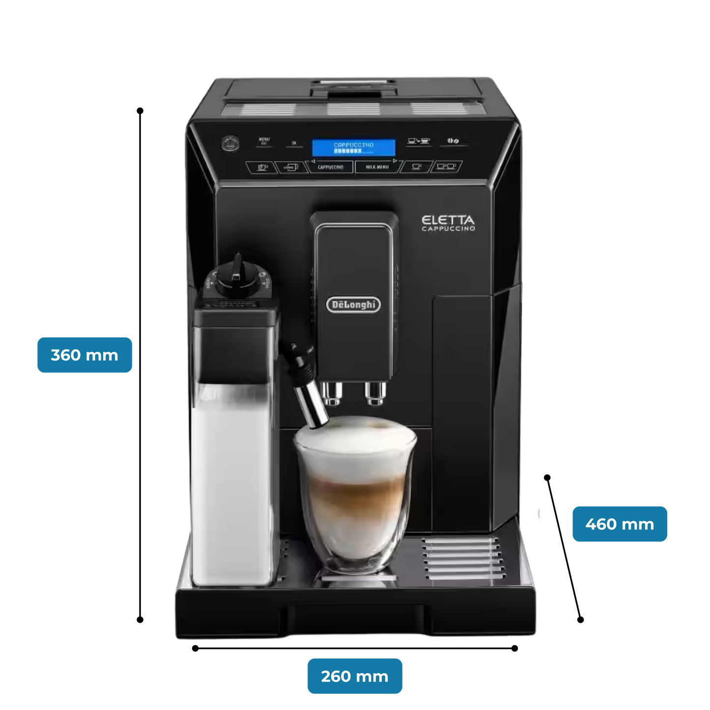 De'Longhi Eletta Cappuccino Fully Automatic Bean to Cup - Black