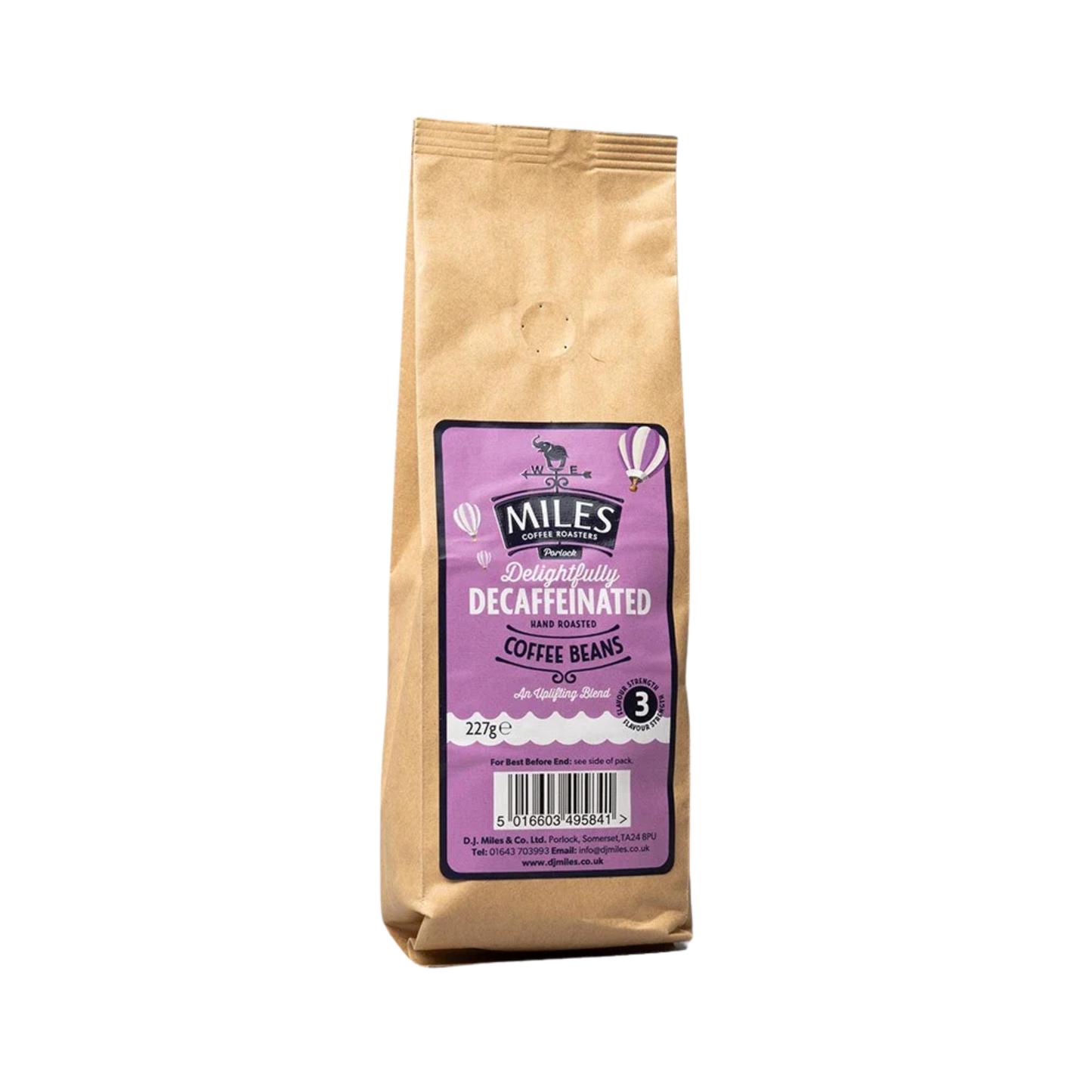 Miles Delightfully Decaffeinated Coffee Beans 227g/1kg