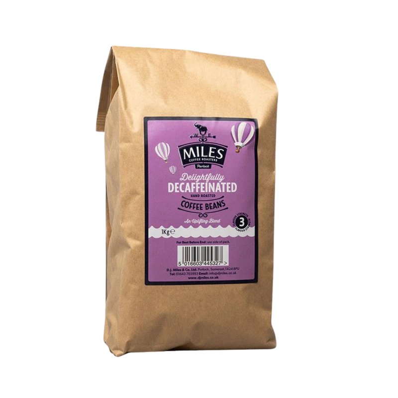 Miles Delightfully Decaffeinated Coffee Beans 227g/1kg — 1kg