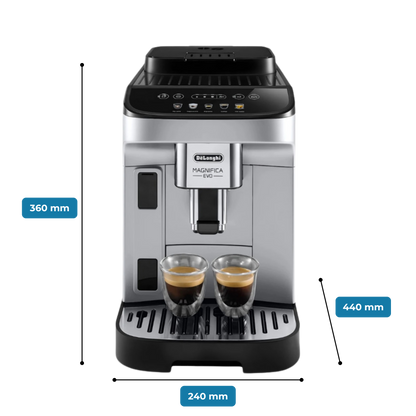 De'Longhi Magnifica Evo Silver & Black Automatic Coffee Machine