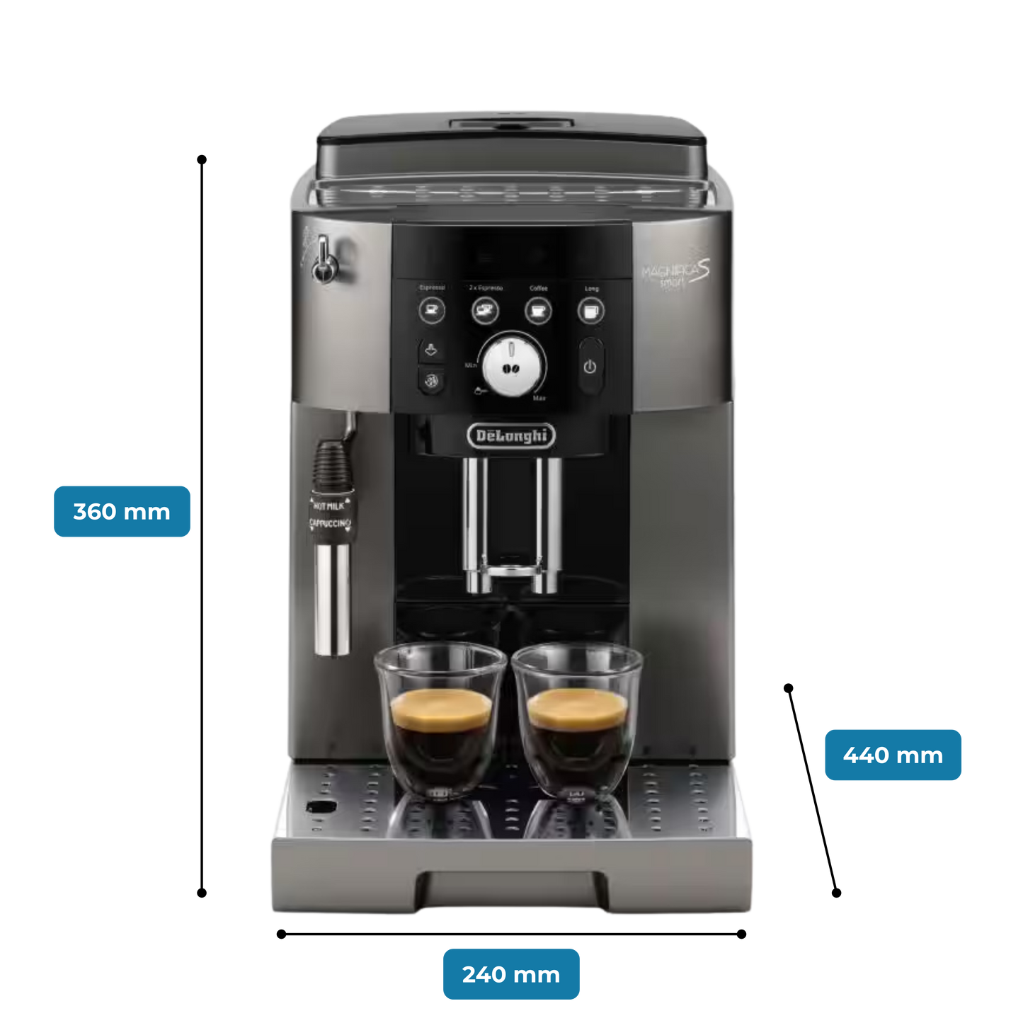 De'Longhi Magnifica S Smart Automatic Bean to Cup - Titanium Black