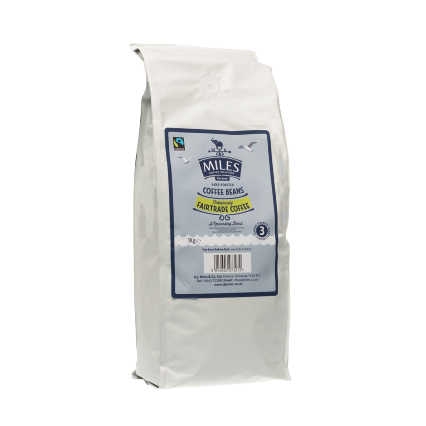 Miles Fabulously Fairtrade Coffee Beans 1kg