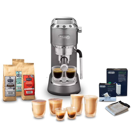 Dedica Arte Manual Espresso Complete Coffee Setup - Grey