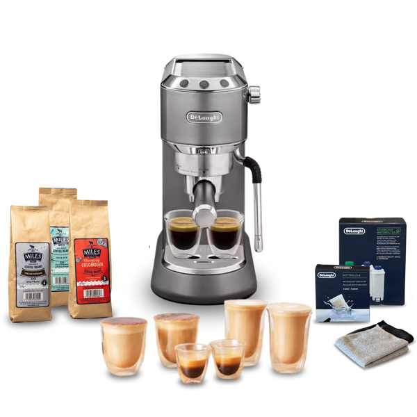 Dedica Arte Manual Espresso Complete Coffee Setup - Grey