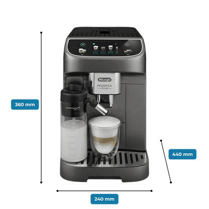 Delonghi Magnifica Plus Automatic Coffee Machine Titanium Black
