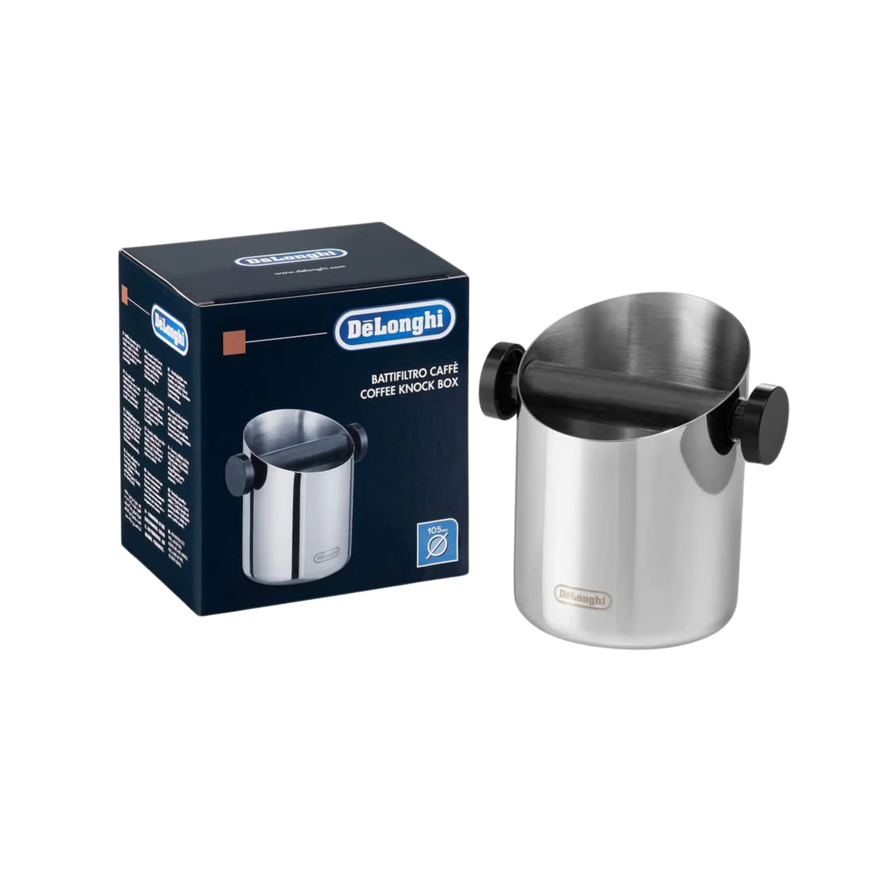 De'Longhi Premium Stainless Steel Knock Box – Coffee Cabinet