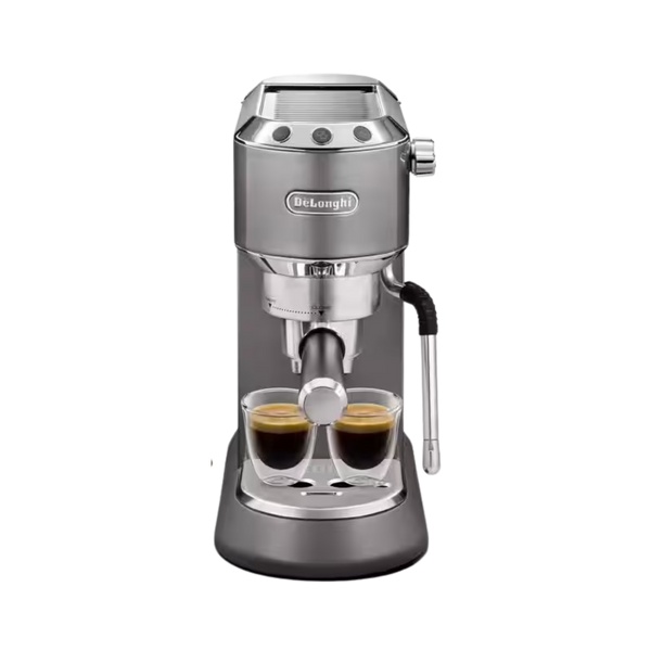 Dedica Arte Manual Espresso Coffee Maker with new milk frothing function - Grey