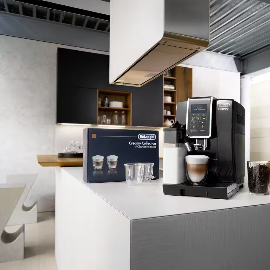 De’Longhi Barista Glassware Set - 2 Cappuccino Glasses + 2 Espresso Cups