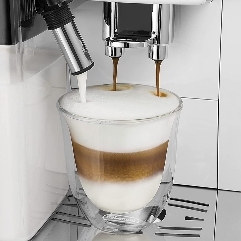 De’Longhi Barista Glassware Set - 2 Cappuccino Glasses + 2 Espresso Cups