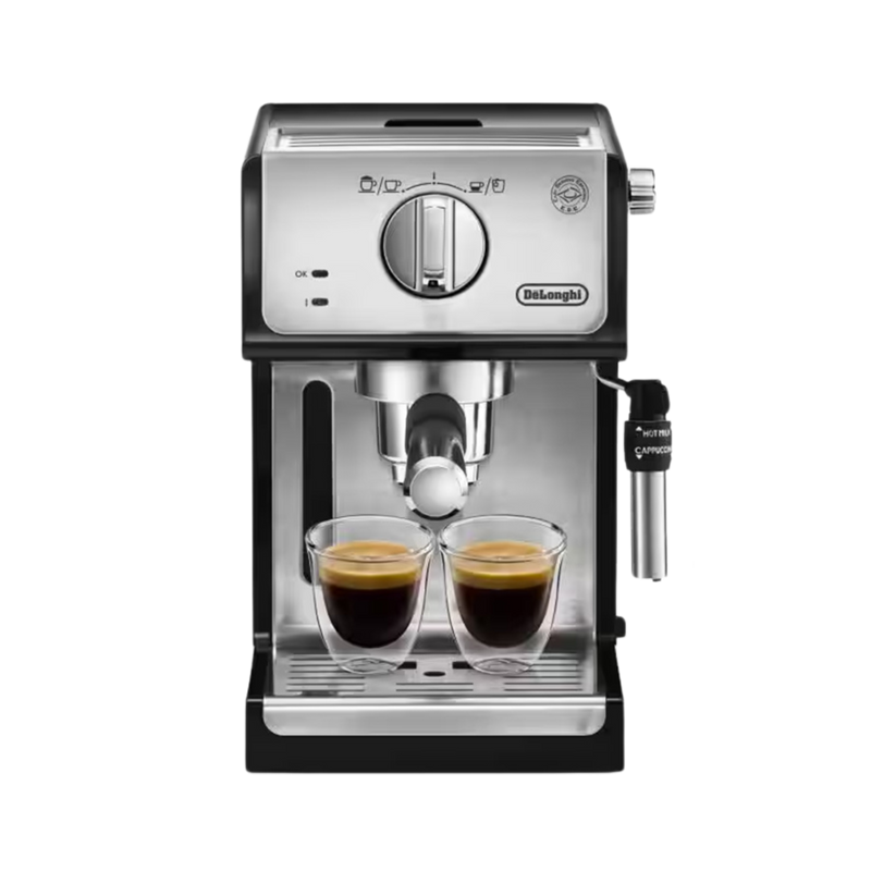 De'Longhi Compact Manual espresso pump coffee machine - Black & Silver